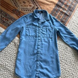Lulus Denim Mini Dress or Long Denim Button-Up: Small